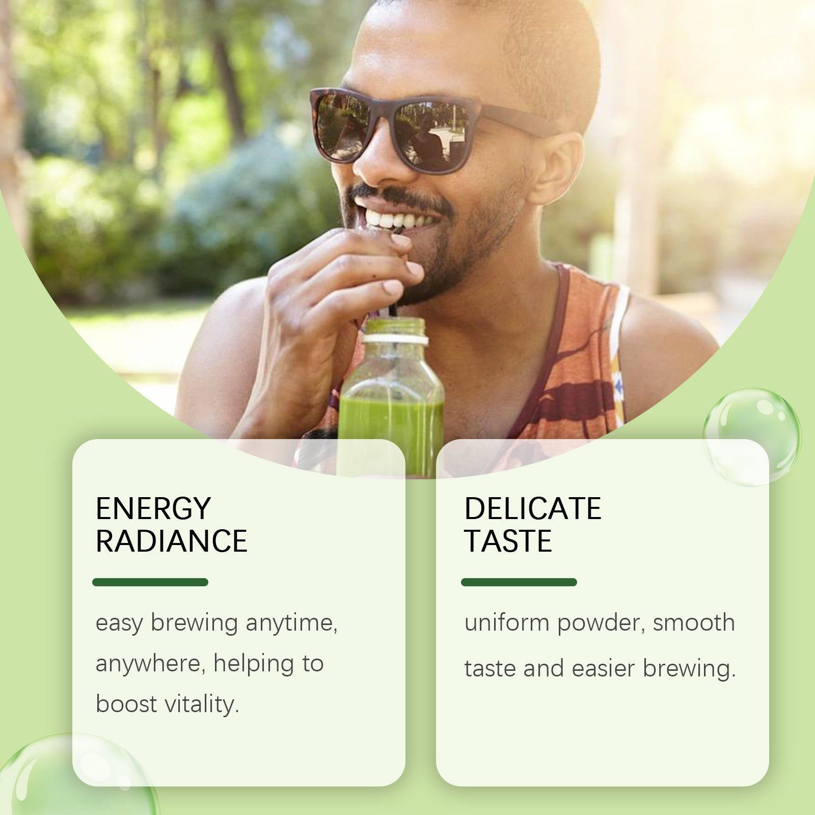 Boost Your Body Care with Moringa & Matcha Powder, Natural Vitality Supplement ,100g