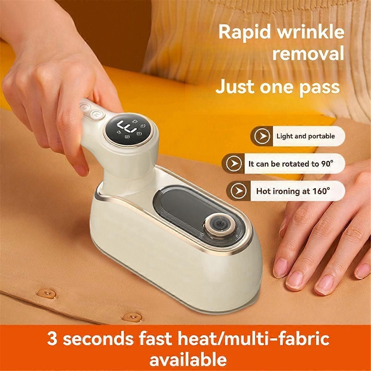 Portable Travel Steamer Iron, 1200W Handheld with LCD Display