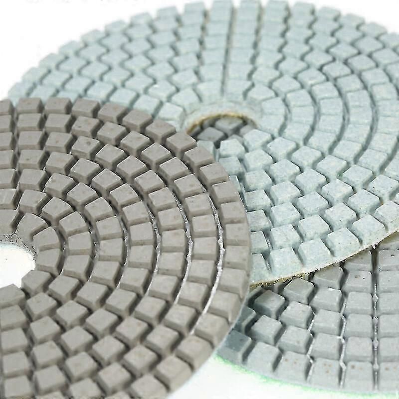 11pcs 4inch Diamond Wet Polishing Pads Grinding Disc+1pc Backing Pad For Granite Marble Stone Ceramic Tile Concrete