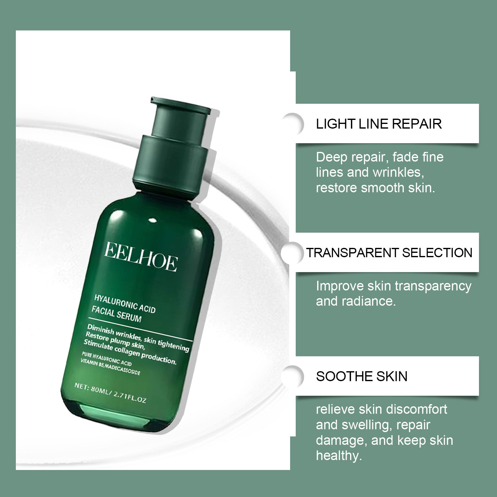 Hydrating Moisturizing Serum, Deep Nourishing, Glow Boost, Skin Plumping ,80ml