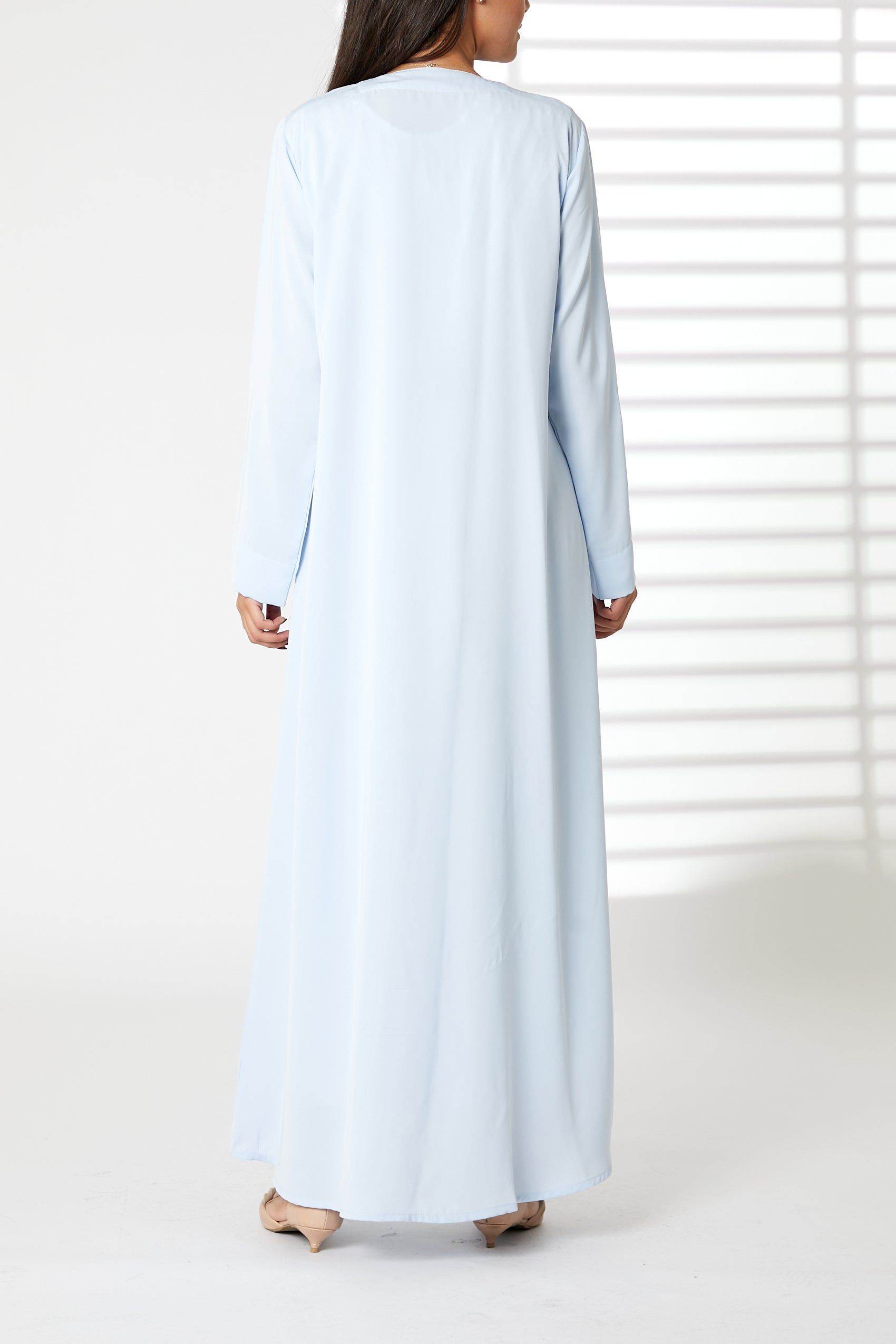 MOiSTREET Blue Nida Embellished Abaya