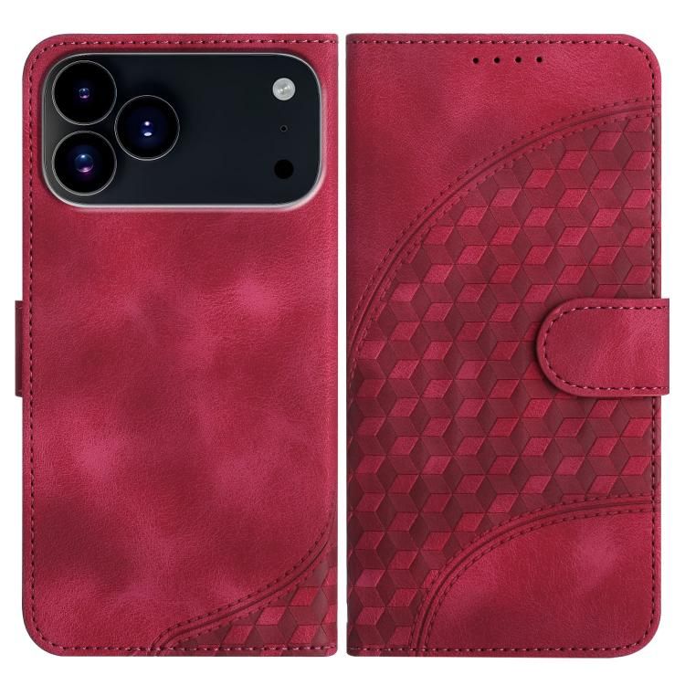 For iPhone 18 Pro Max / iPhone 17 Pro Max YX0060 Elephant Head Embossed Phone Leather Case with Lanyard