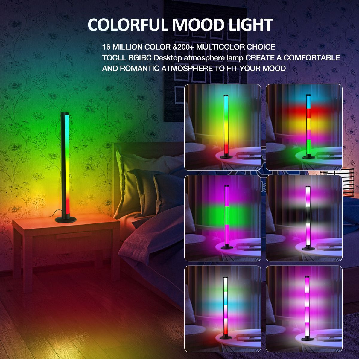 Rhythm Light Bar RGB Sound Control Pickup Lamp Bluetooth Atmosphere Light