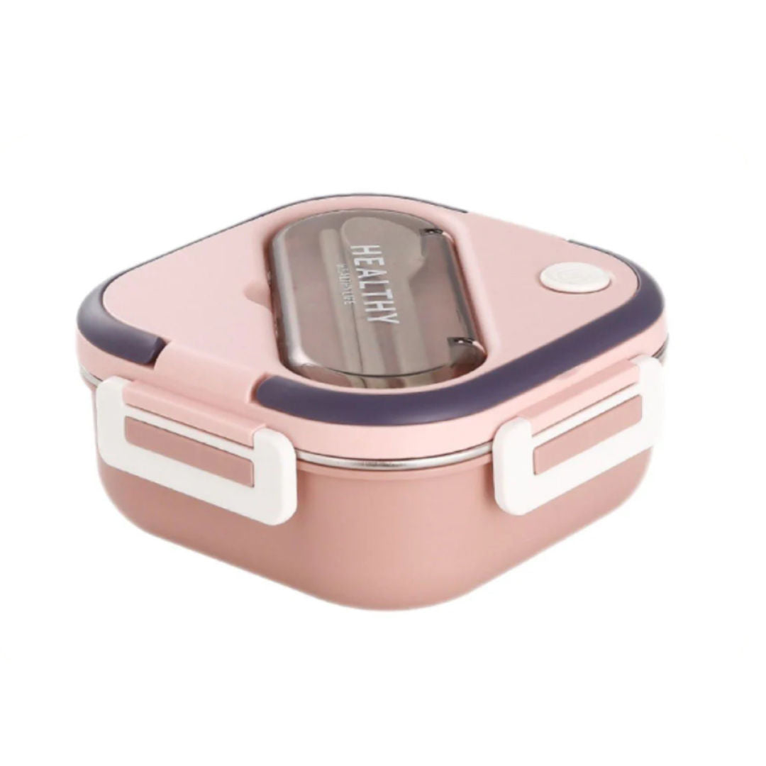 Lunch Box Stainless Steel with Cutlery