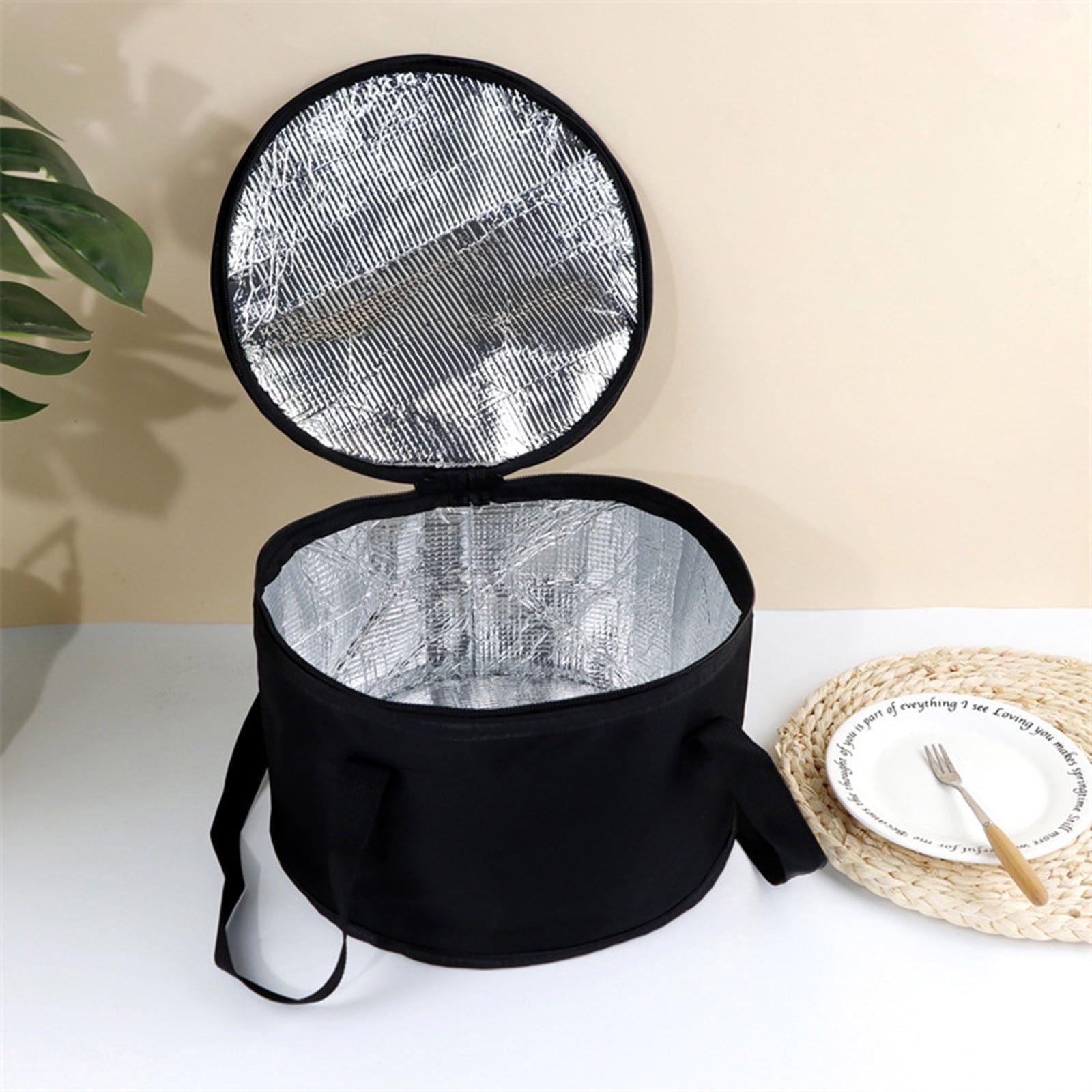 Round Lunch Bags Insulated Thermal Pastry Pie Carrier Reusable Cake Cooler