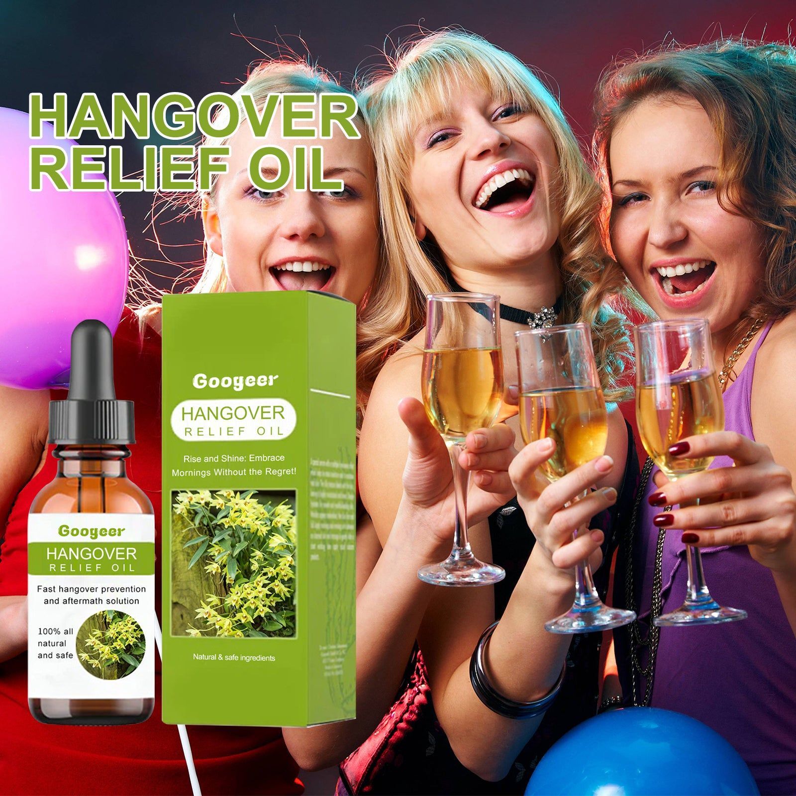 Anti-Hangover Oil, Relieve Nausea, Dizziness, Fatigue, Fast Recovery ,30ml