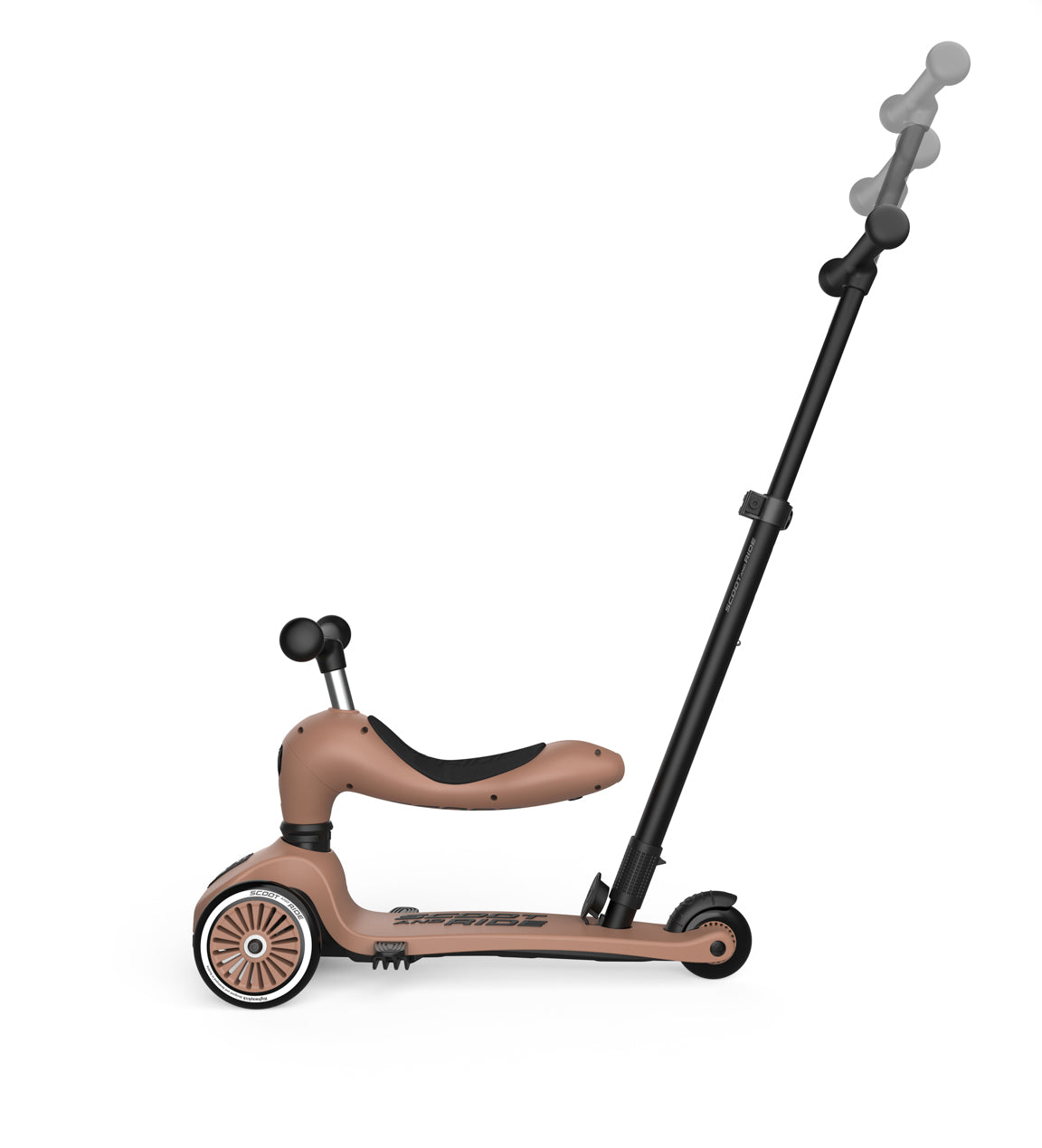 Scoot and Ride Highway Kick 1 - Mocha (2-in-1 Ride-On & Scooter)