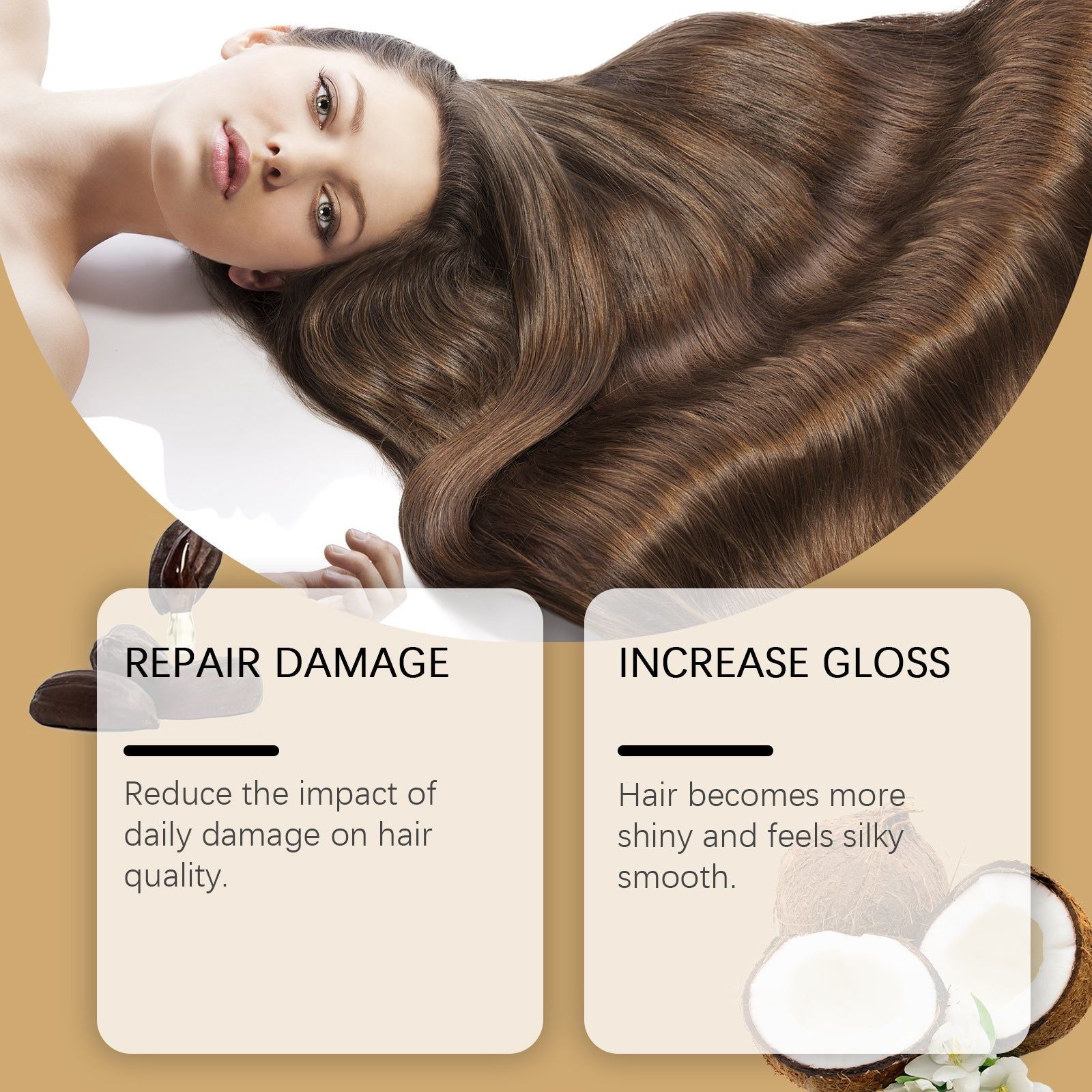 Deep Moisture Hair Mask for Frizz, Nourishing Shine, Repair Dry Damaged Hair ,100g