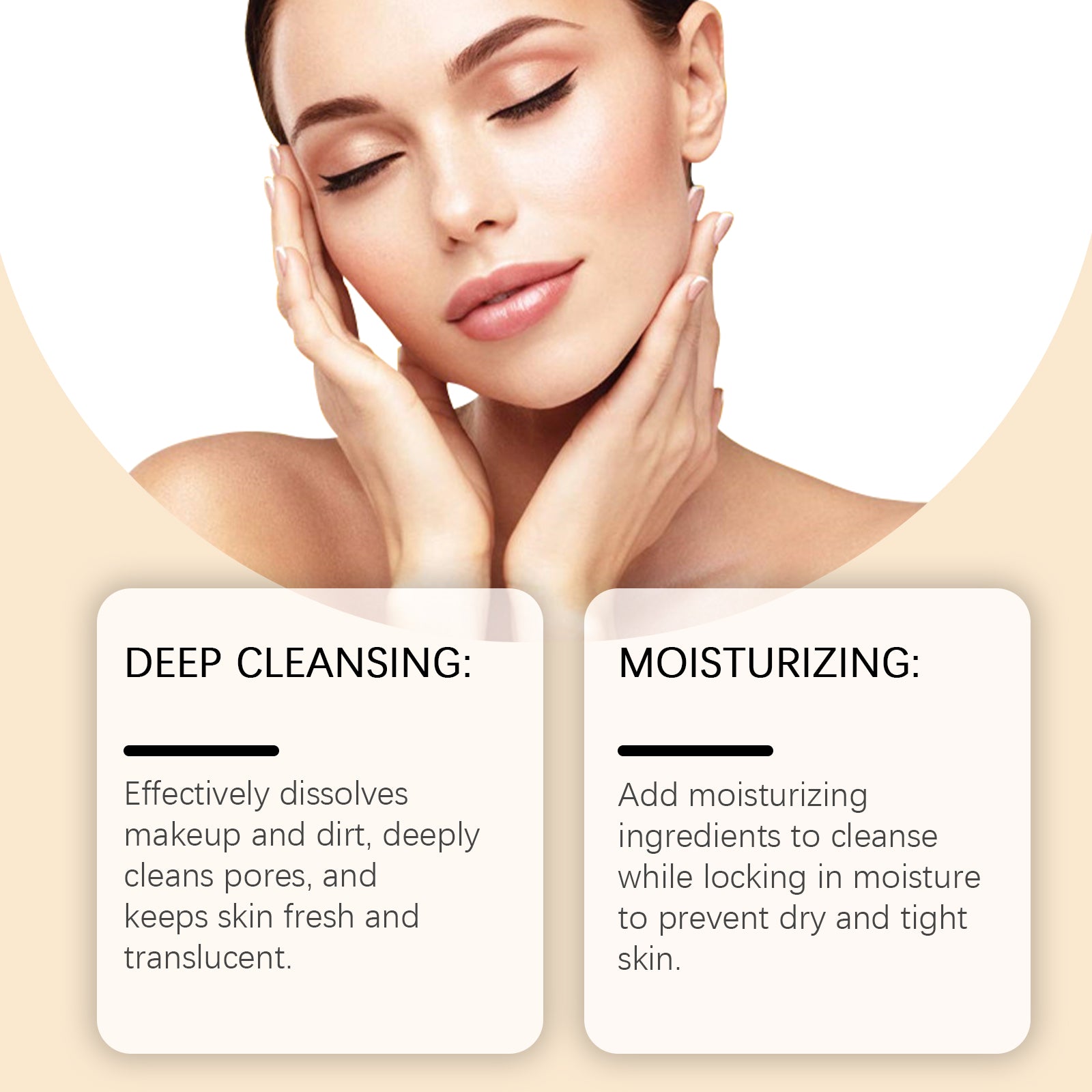 Clean Skin Care Makeup Remover Cream, Gentle Moisturizing, Deep Pore Cleansing ,60g
