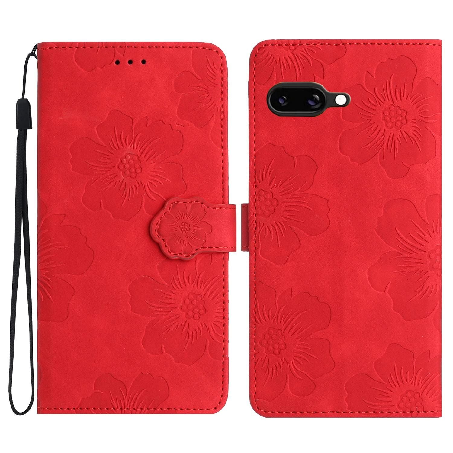 Flower Embossing Leather Case For Google Pixel 9a