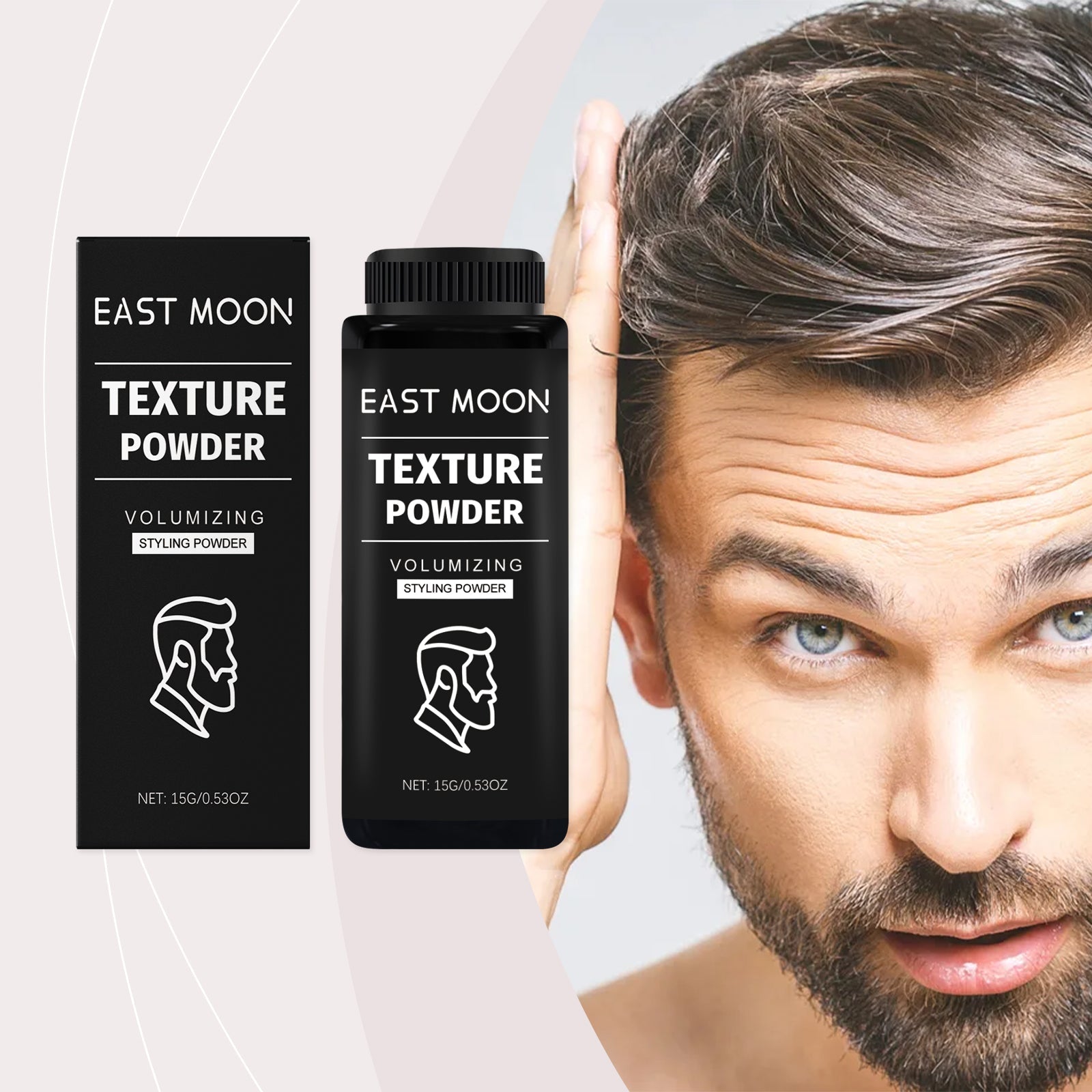 Boost Your Style with Men's Volumizing Hair Powder, Fluffy, Strong, Easy to Use ,15g