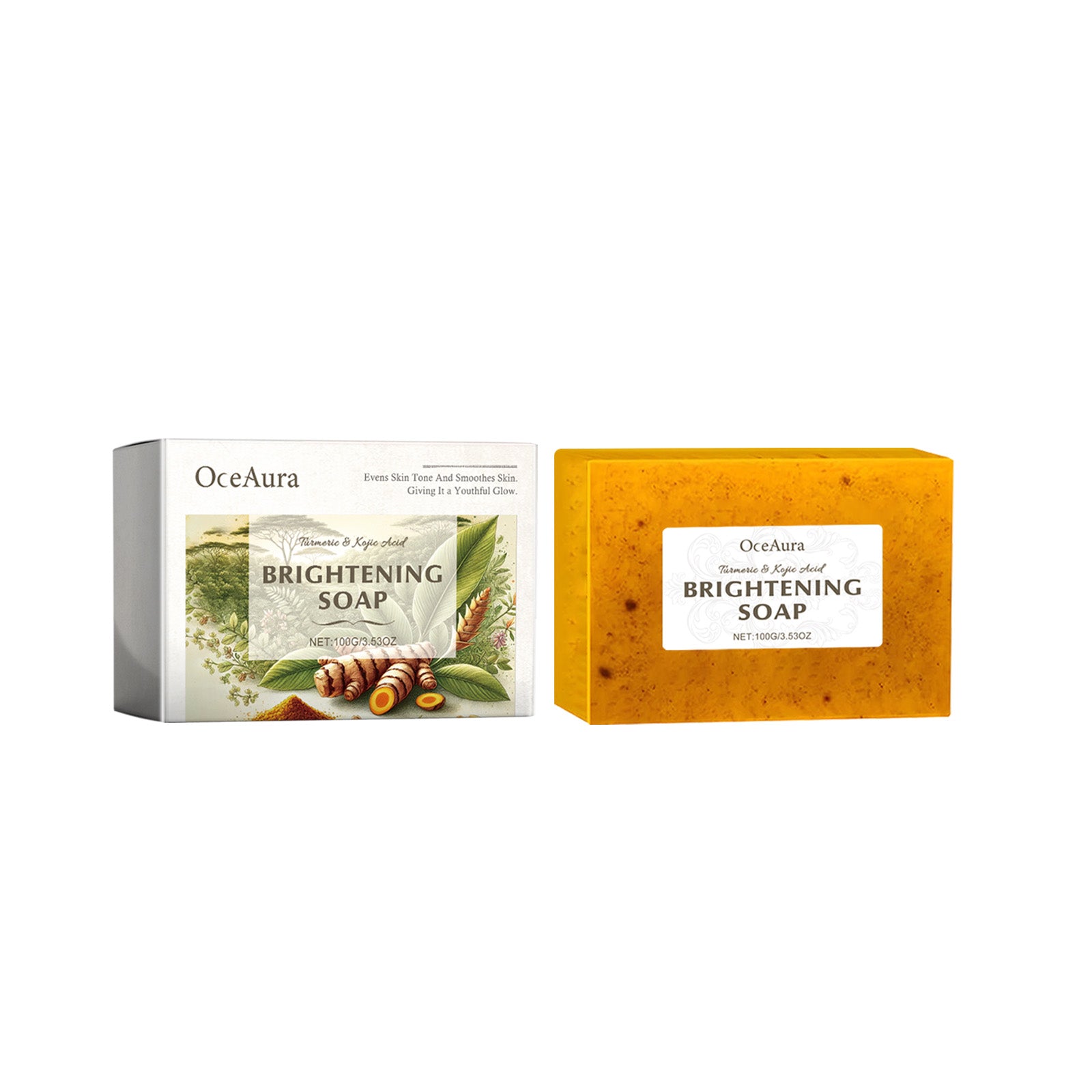 Body Bath Soap, Exfoliating Moisturizing Turmeric, Brightening Skin ,100g