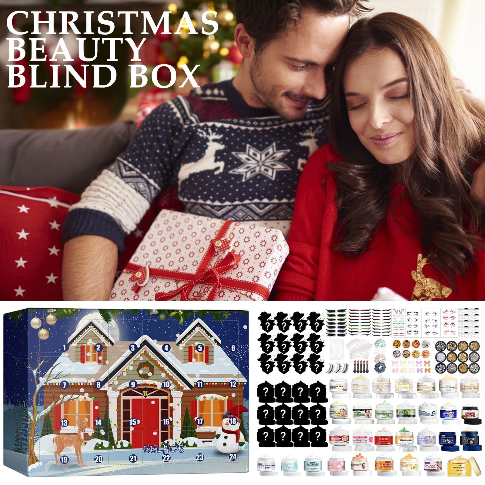 Christmas Spirit Beauty Cream Blind Box, Hydrating Moisturizer Surprise Gift ,1pcs