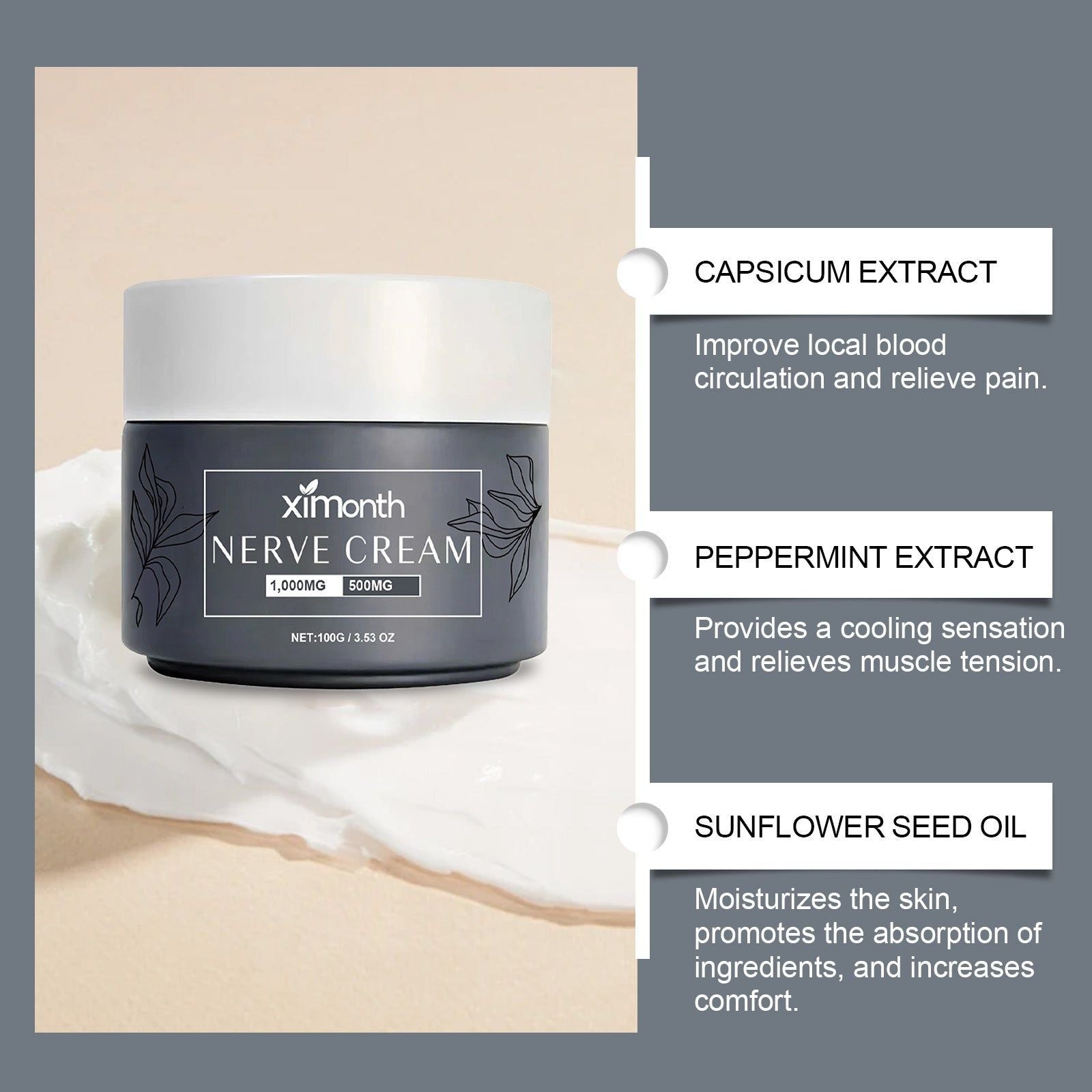 Joint Repair Cream for Body Care, Pain Relief, Herbal Moisturizer, Fast-Acting ,100g