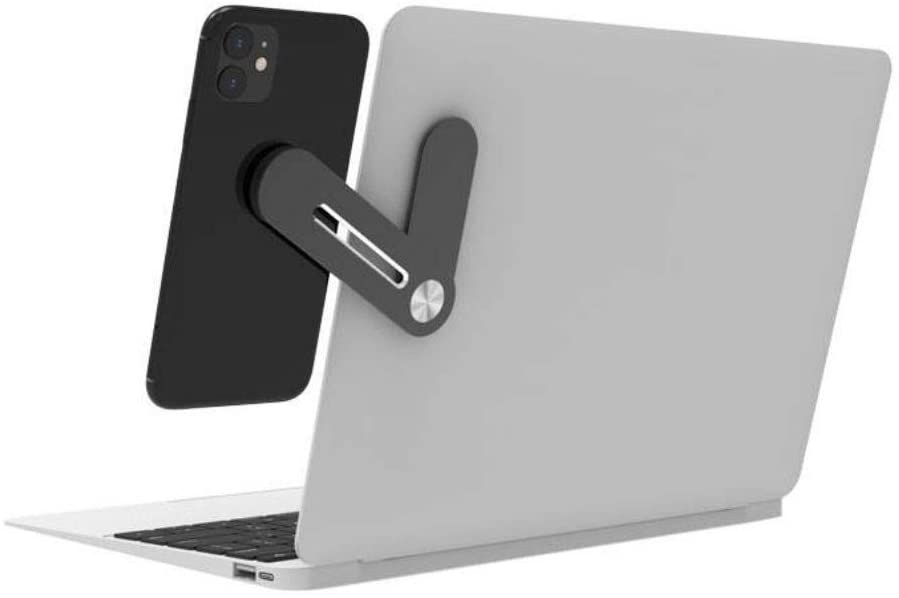 Laptop Phone Holder Notebook Expansion Bracket Side Mount Clip Magnetic Laptop Phone Stand