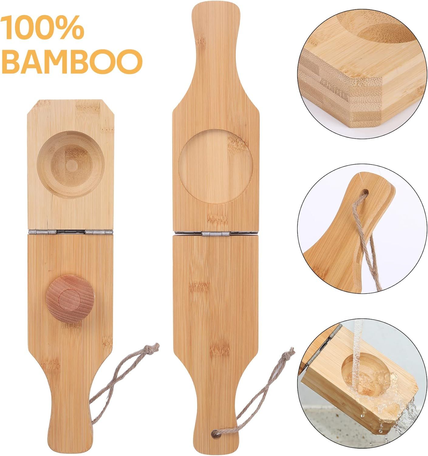2 in 1 Stuffed Plantain Press Tostonera Cups Bamboo For Making Stuffed Tostones