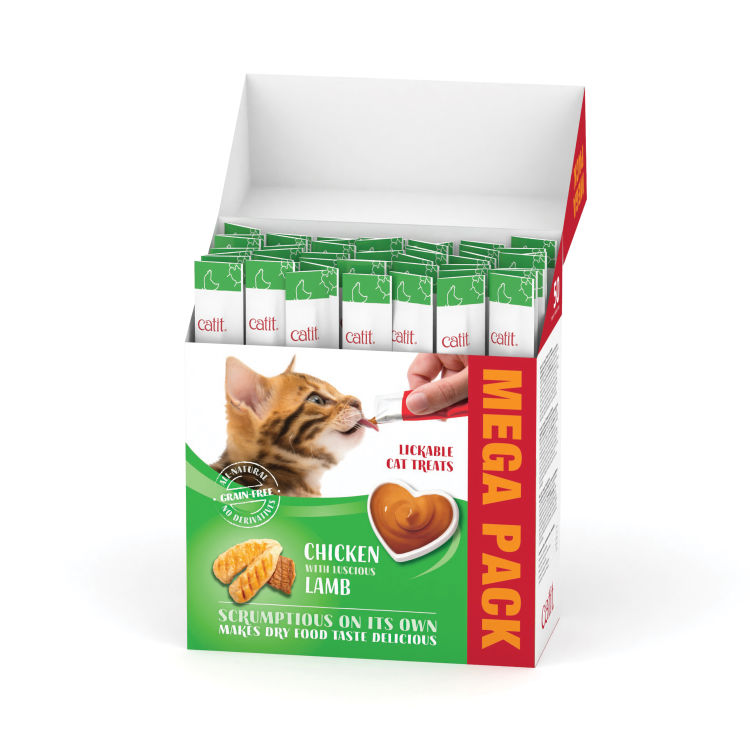 Catit Creamy Treats Mega Pack Chicken with Lamb - Box of 50