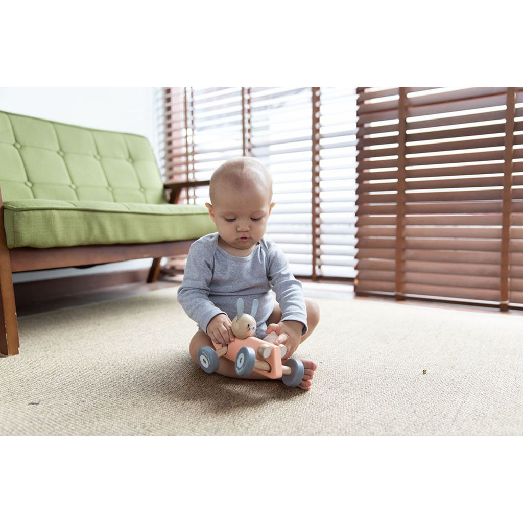 PlanToys Bunny Racing Car — Wooden Toy Vehicle