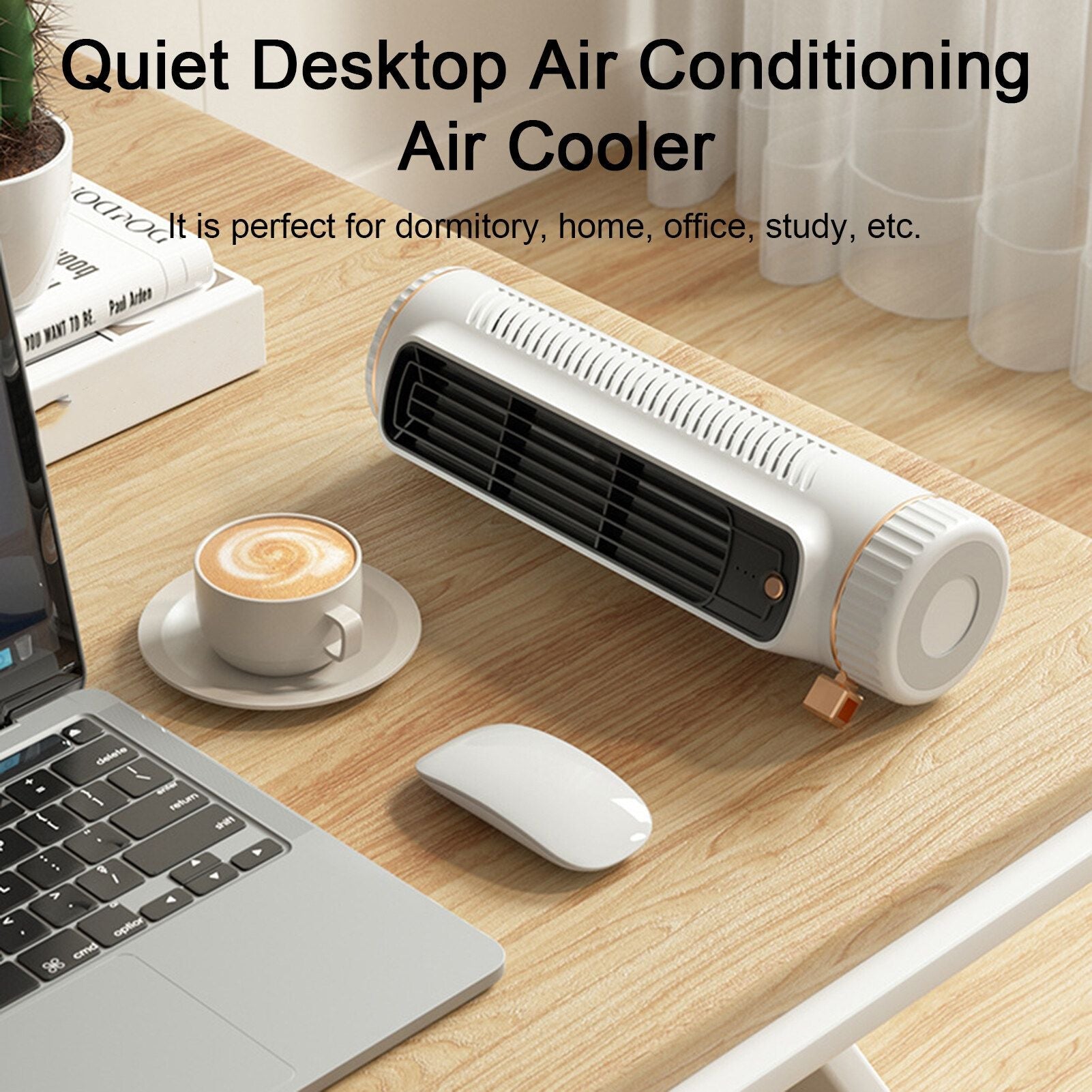 Mini Air Conditioner Desktop Fan Bladeless Air Cooler For Office Dormitory