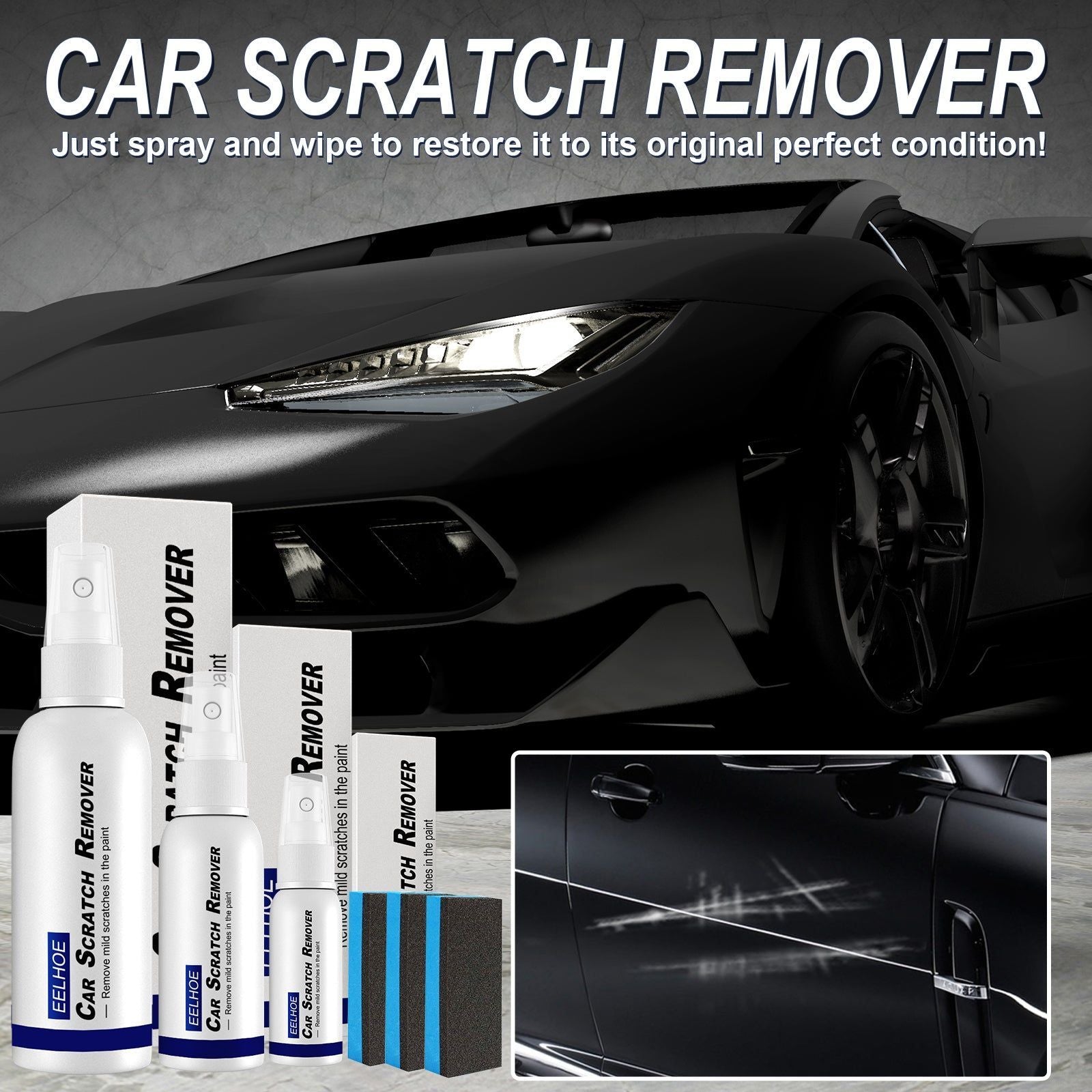 Car Scratch Repair Spray, Automotive Supplies, Quick Scratch Removal, Glossy Finish ,50ml