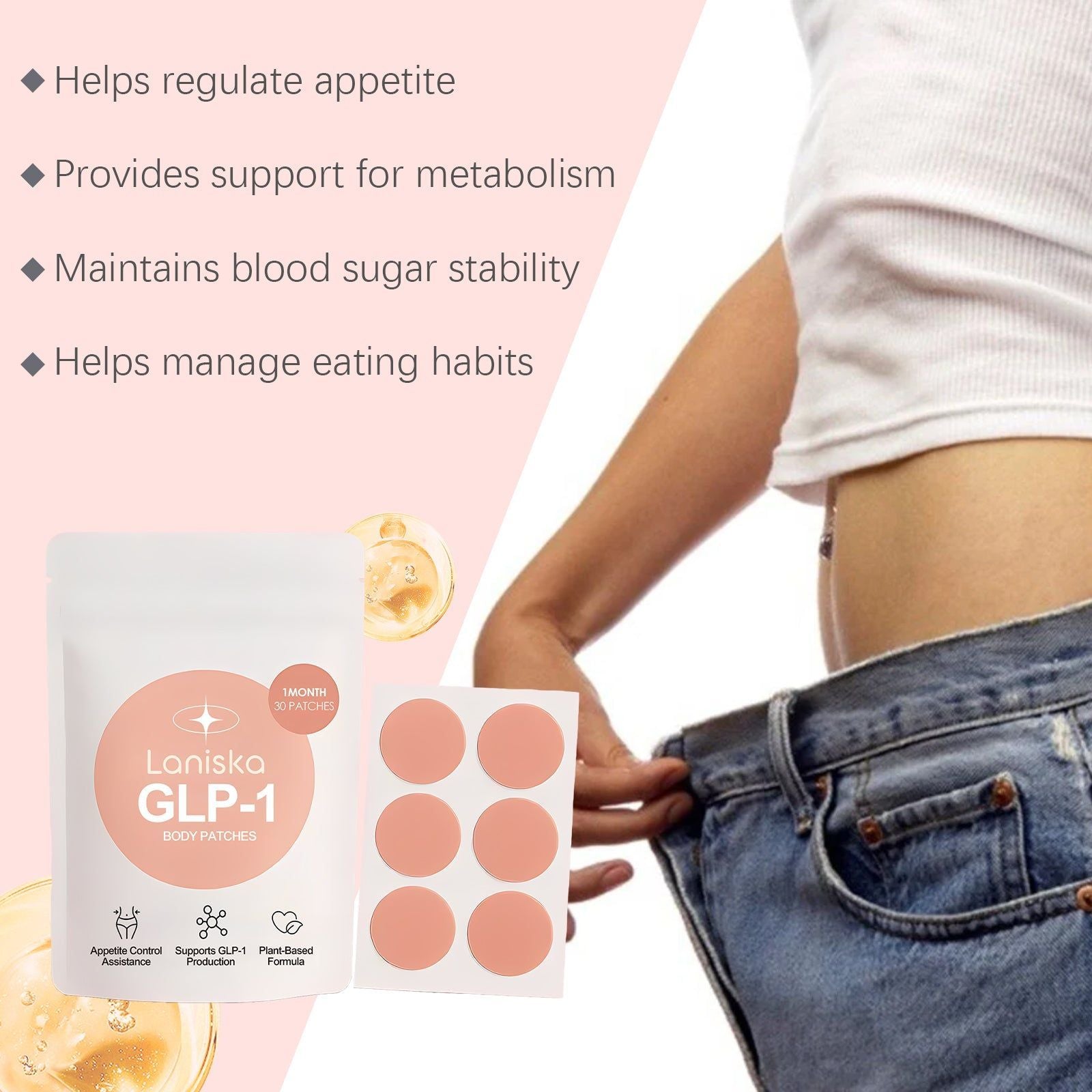 Body Care Patches, Skin Line Protection, Weight Management, Easy to Use ,30pcs