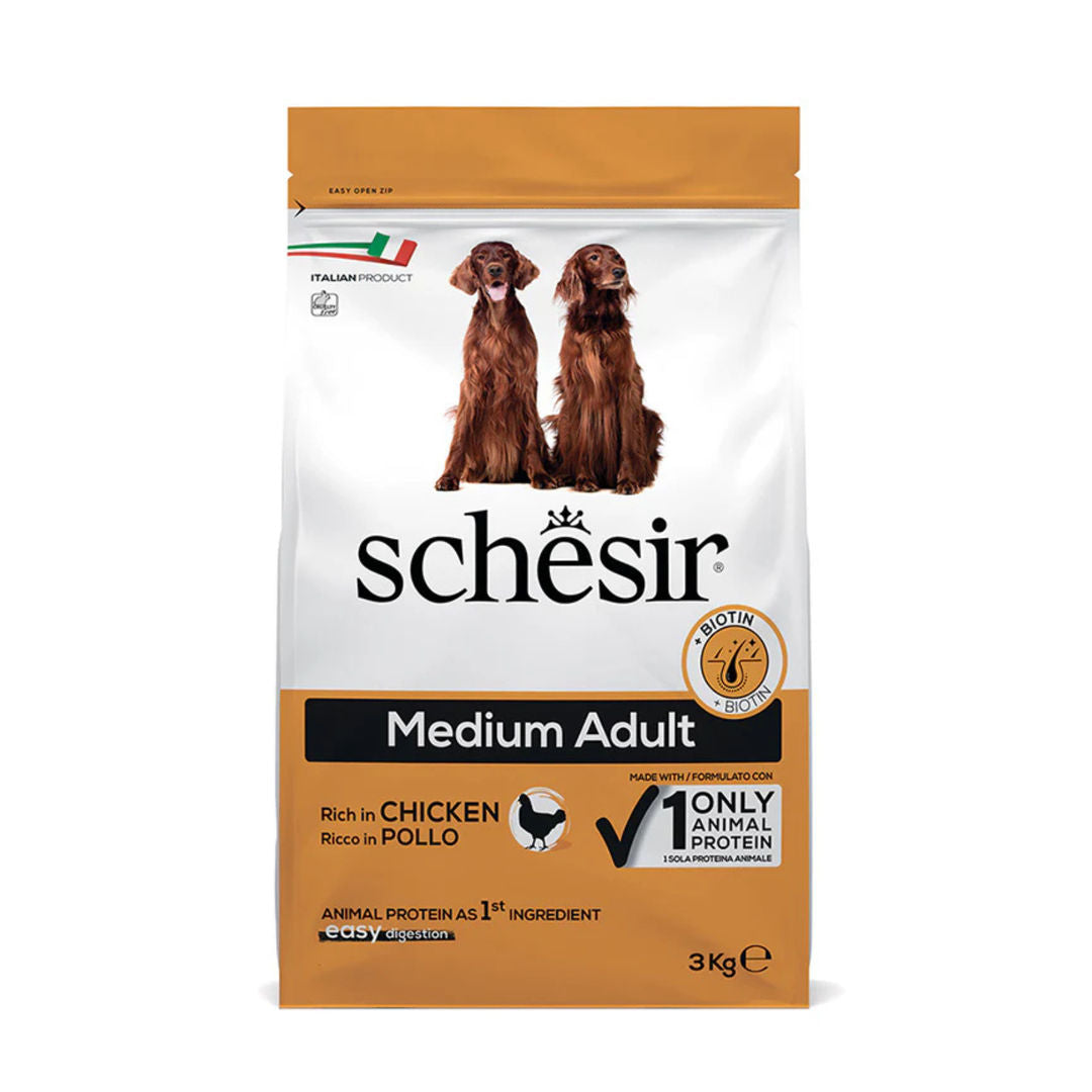 Schesir Maintenance Dry Dog Food For Medium Adult, 3kg