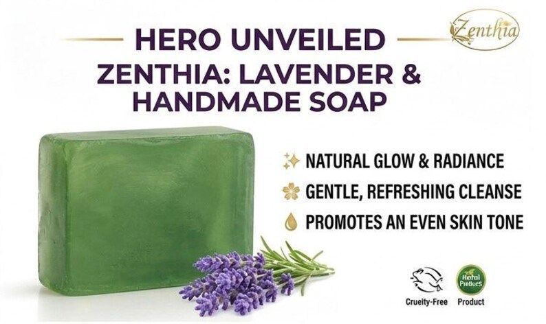 Trustmeds Lavender & Mint Herbal Soap with Neem & Almond Oil