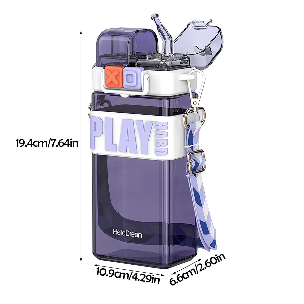 Creative Straw Water Cup Portable Sports Cup Anti Fall Double Drinking Bottle