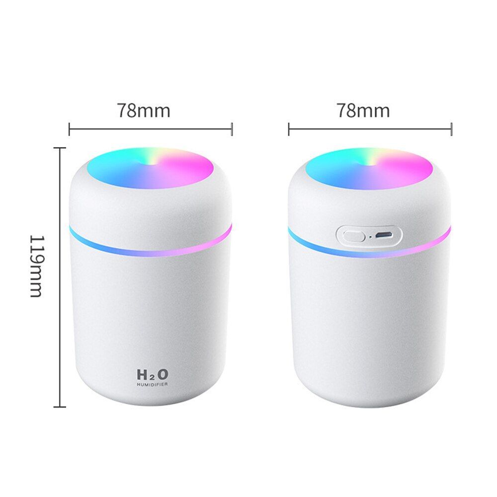 Portable Humidifier 300ml Mini Air Purifier USB Ultrasonic Dazzle Cup Aroma Diffuser
