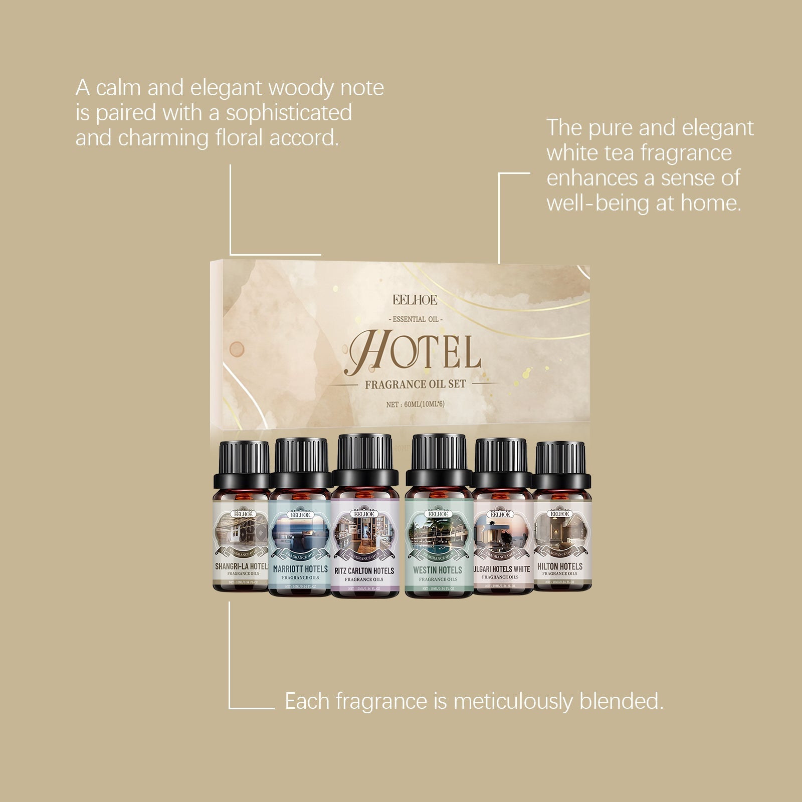 Aromatherapy Series Essential Oil Gift Set, Relaxing Fragrance for Home Office, Stress Relief ,1 set