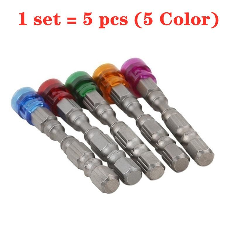 5 Pack Magnetic Screwdriver Bits 65MM Single Head Electric Screw Driver Set Repair Tool