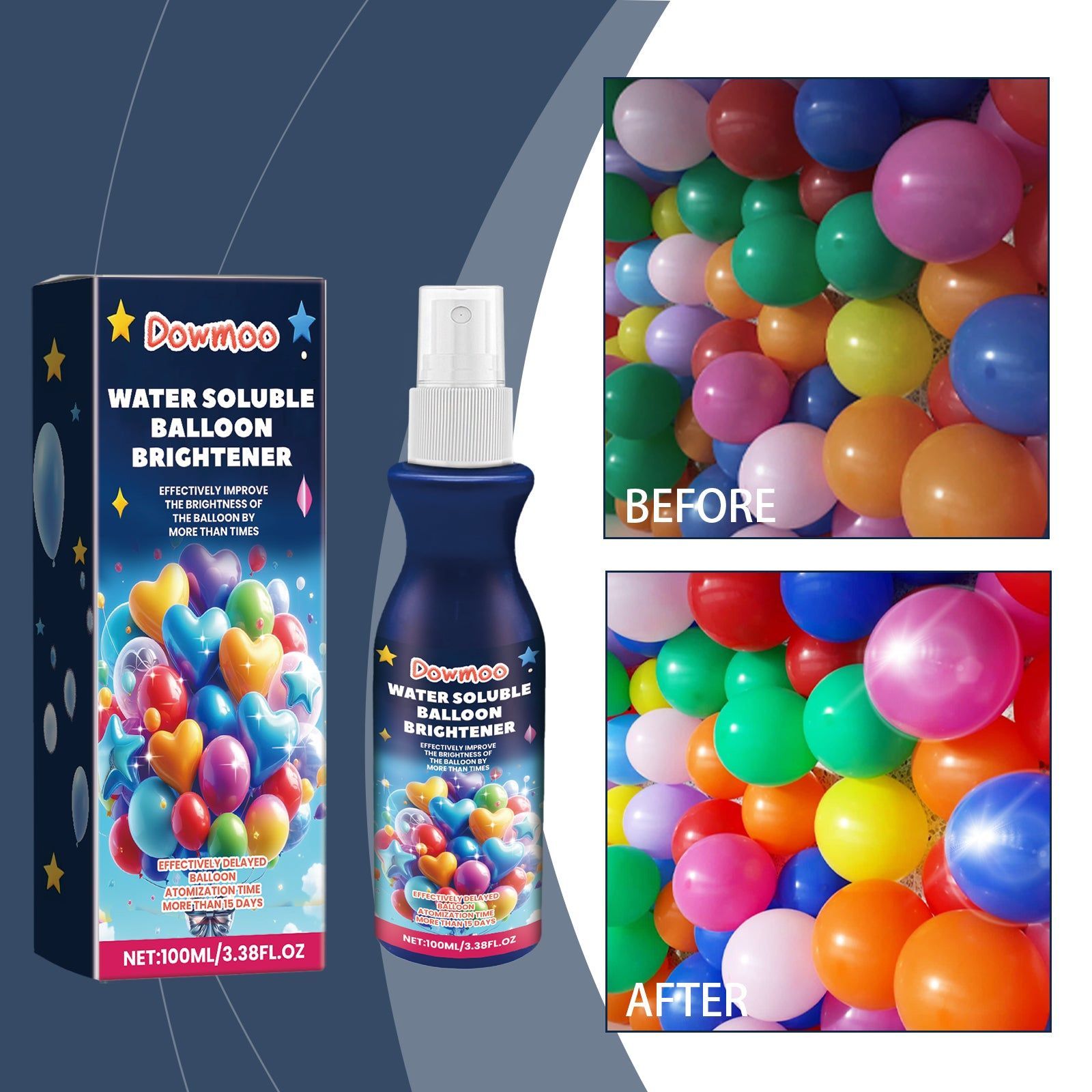 Balloon Brightening Spray, Long-Lasting Gloss, Anti-Oxidation, Surface Shine ,100ml