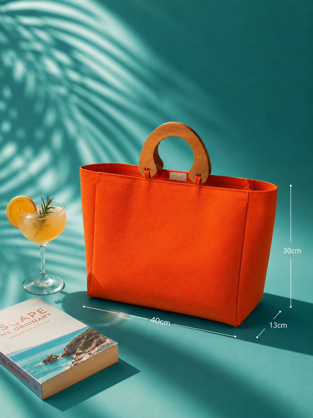 By Rita Raphael Handmade Beach Bag — Orange, Fushia & Yellow