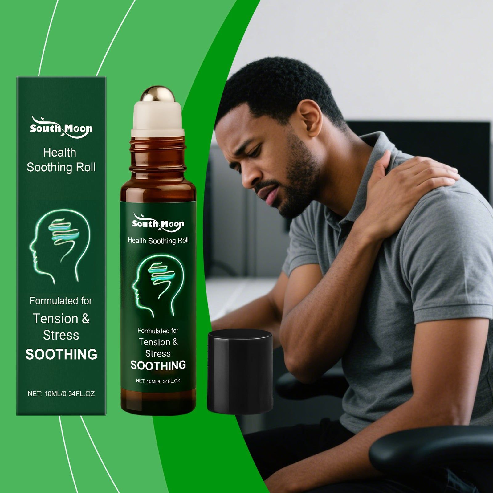 Body Care Roll-On, Portable Muscle Tension Relief, Daily Comfort ,10ml