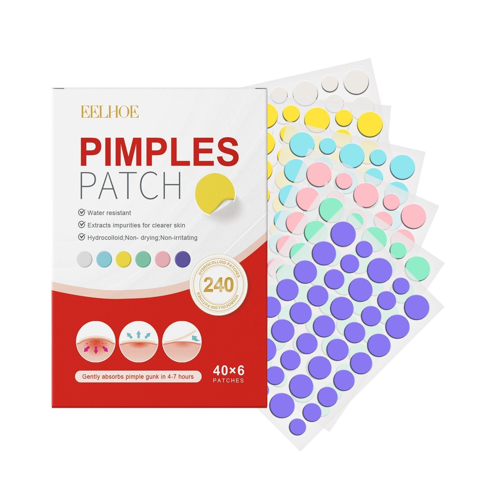 Clear Acne Patch with Salicylic Acid, Hydrates, Calms Skin, Fast Acne Relief ,240pcs