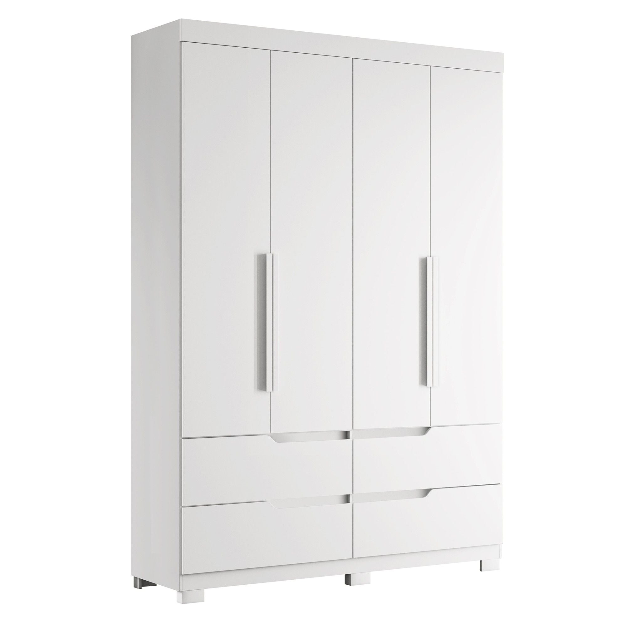 Doble White 4 Door Wardrobe