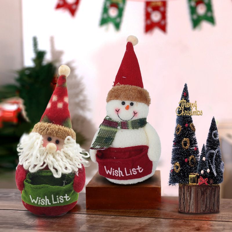 Christmas Plush Toys Santa Claus Snowman Plush Doll Christmas Decoration