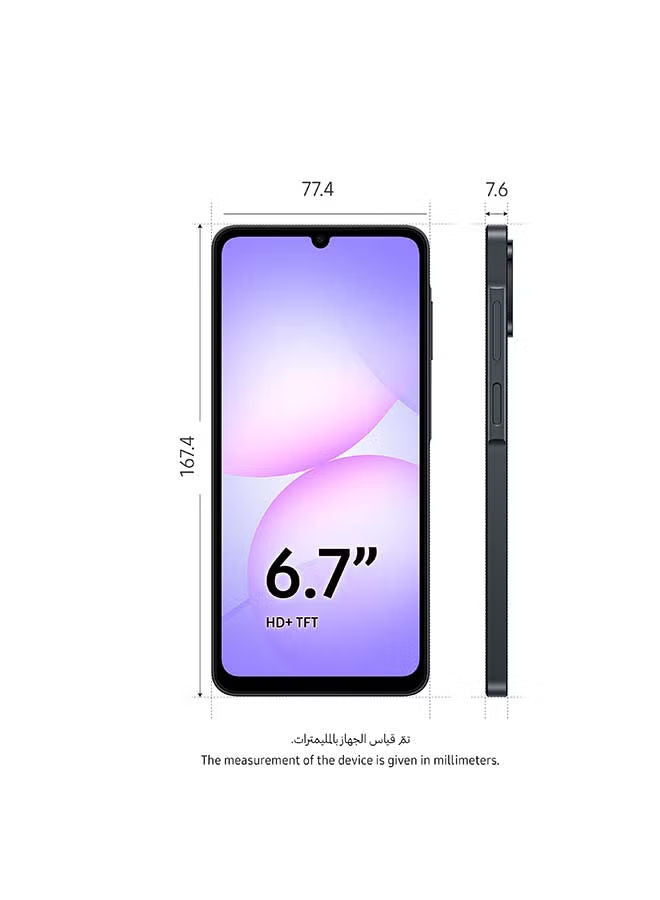 Samsung Galaxy A07 Dual SIM Black 4GB 64GB 4G - Middle East Version