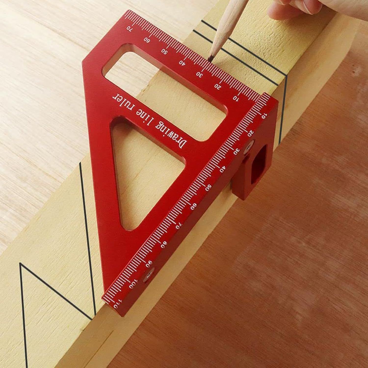 3D Multi Angle Measuring Ruler 45 90 Degree Aluminum Alloy Woodworking Square Protractor Miters