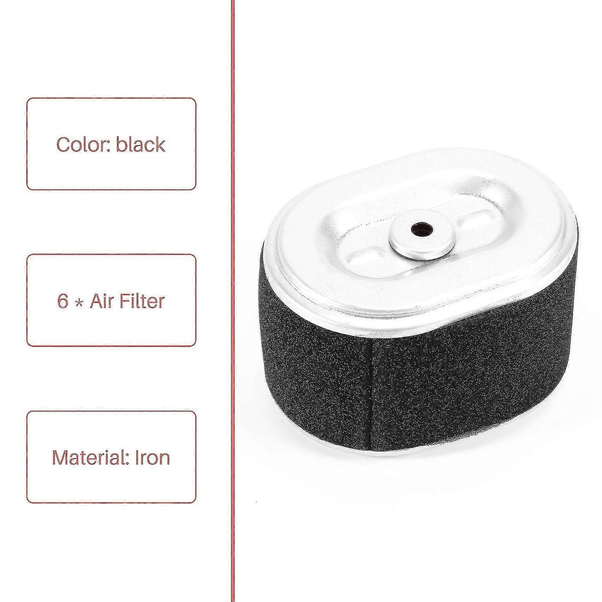 6x Air Filter For Gx120 Gx140 Gx160 Gx200 17210-z4m-821 17210-ze1-821 -4274 Afze18 17210-ze1-517 5.
