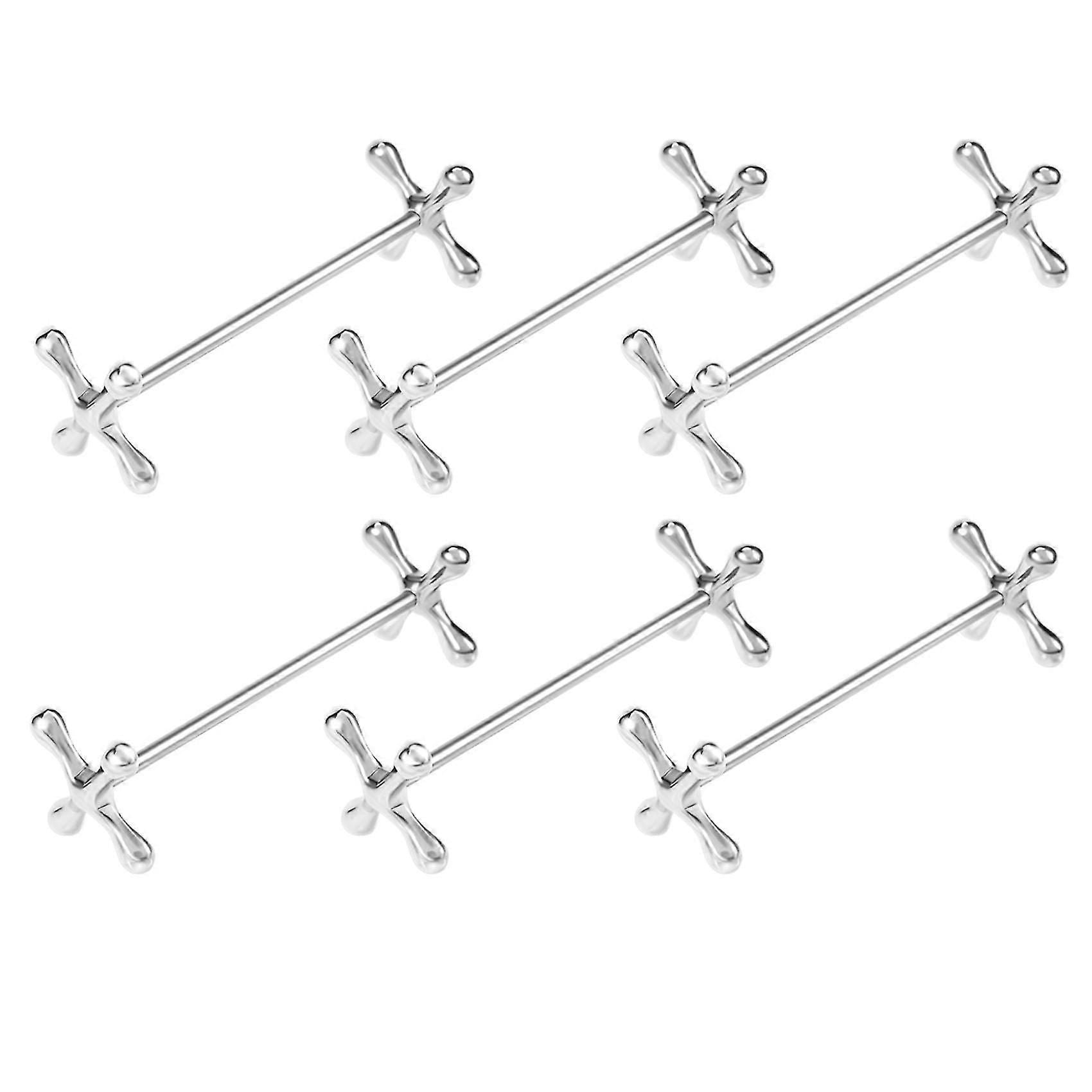 6 Pcs Zinc Alloy Chopsticks Rest Spoons Stand Forks Knifes Holder Rack Stand Metal Craft Table Decoration
