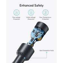 Anker Nano Car Charger 167.5W 3 Ports with Cable - Black