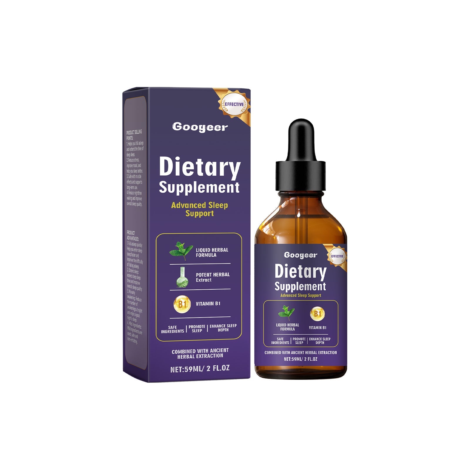 Body Care Supplement, Deep Sleep Support, Natural Herbal Relaxation, Nervous System Boost ,59ml