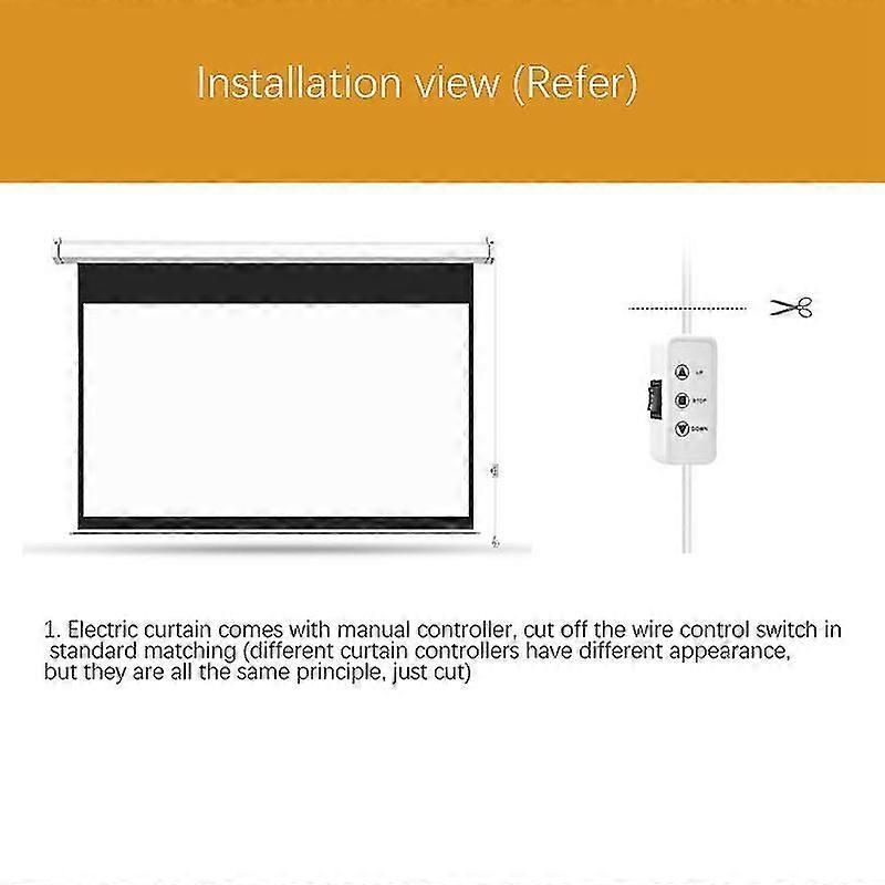 Projection Screen Remote Control Electric Screen Remote Radio Frequency Controller Screen Automatic Lifting(eu Plug)