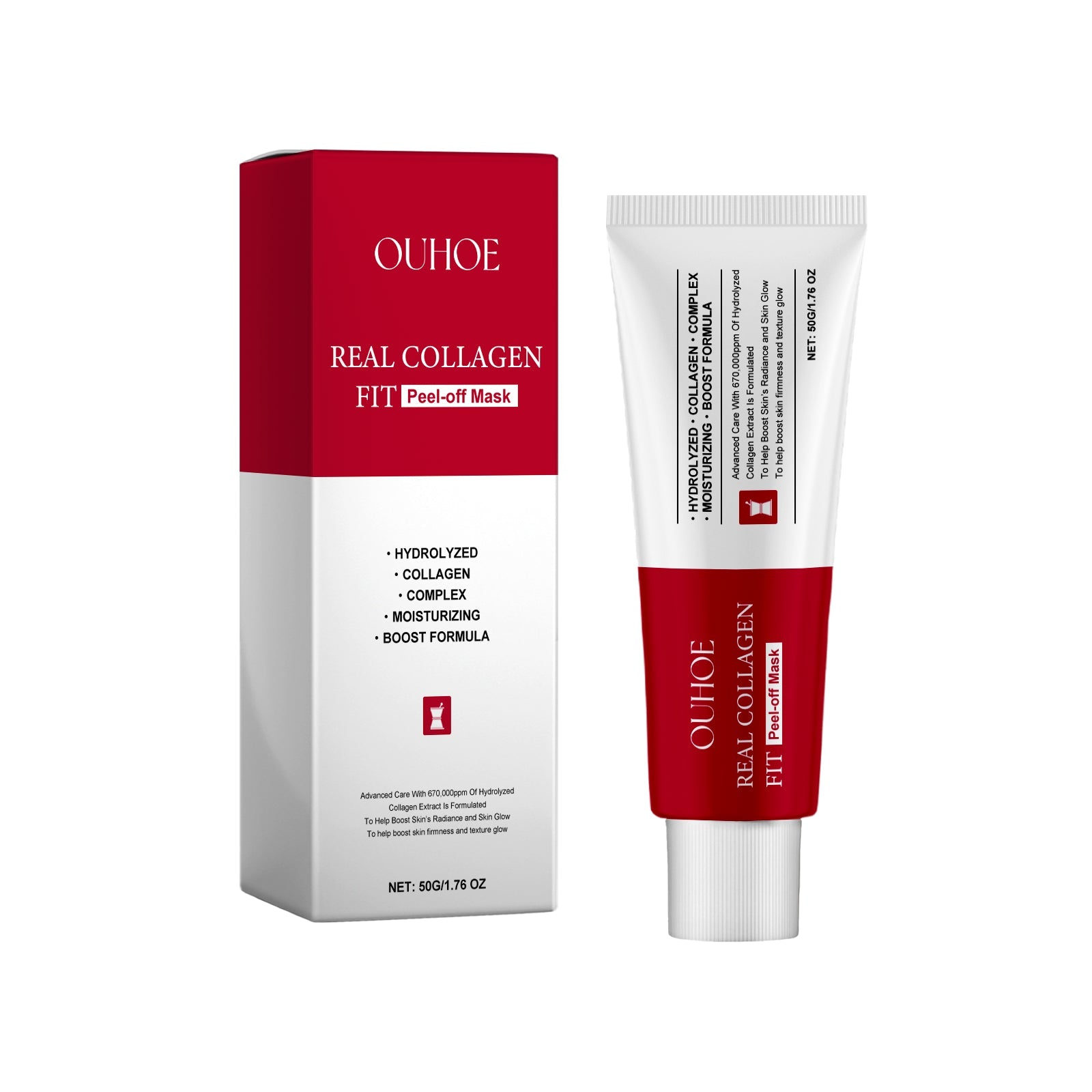 Collagen Tearing Mask for Facial Care, Hydrating, Brightening, Anti-Aging, Sensitive Skin ,50g