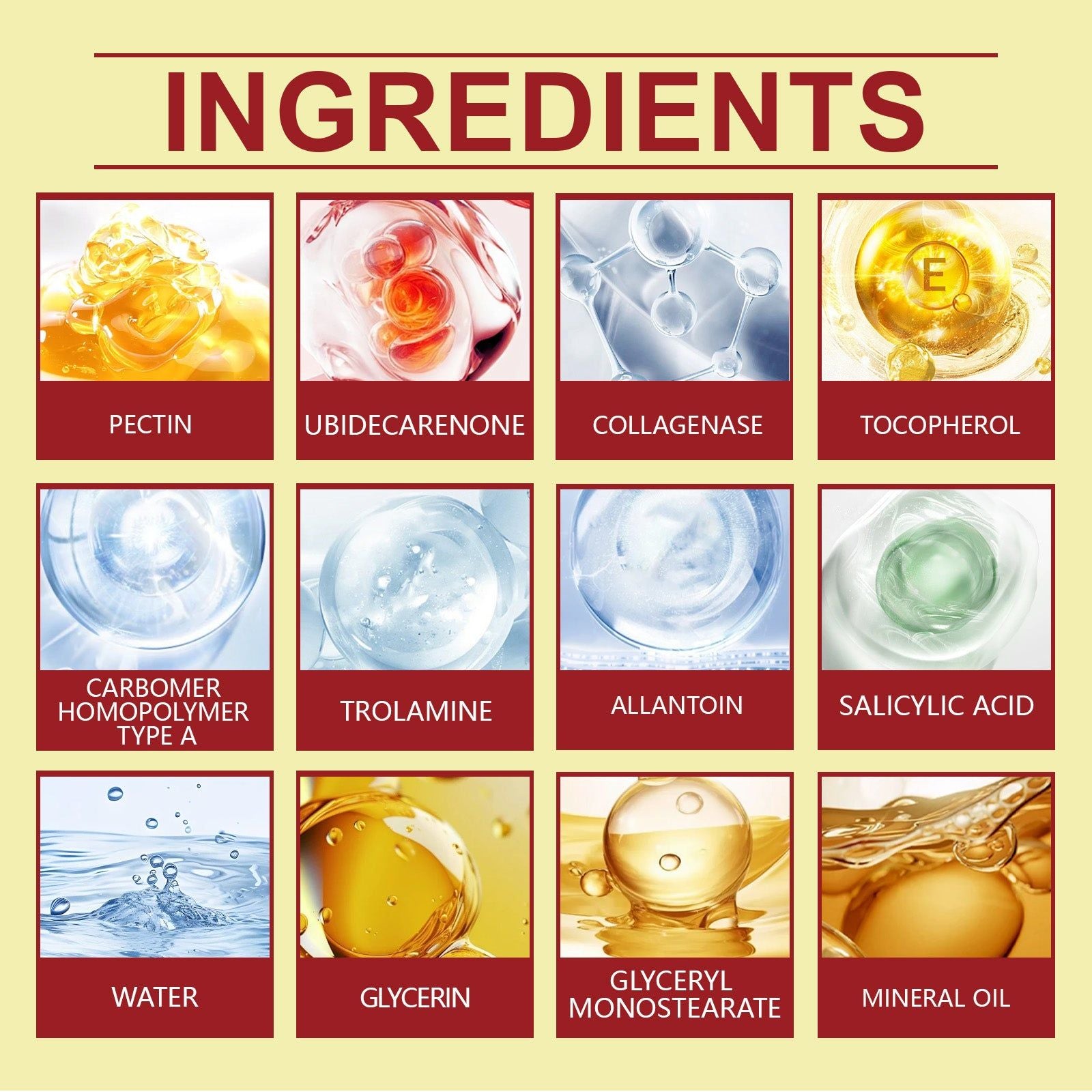 Coenzyme Q10 Collagen Skin Care Cream, Anti-Aging, Moisturizing, Smoothing ,50g