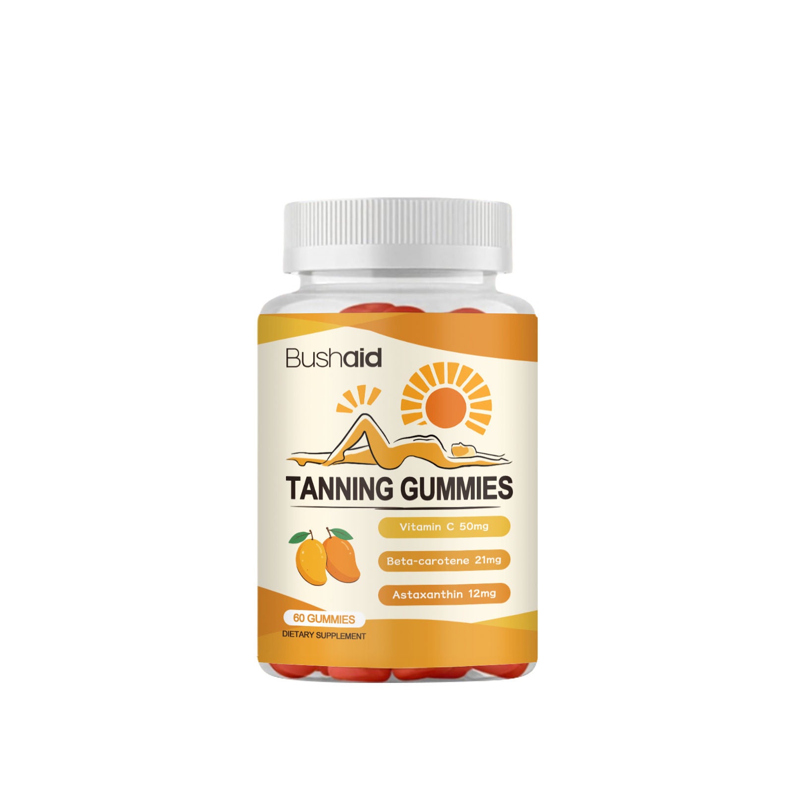 Boost Your Body Care with Tanning Gummies, Vitamin-Infused, Smooth & Refreshing ,60pcs