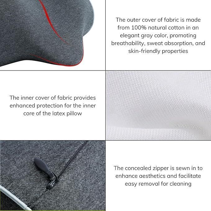 Memory Foam Cervical Roll Pillow Hard Round Bolster for Neck Pain Relief Travel