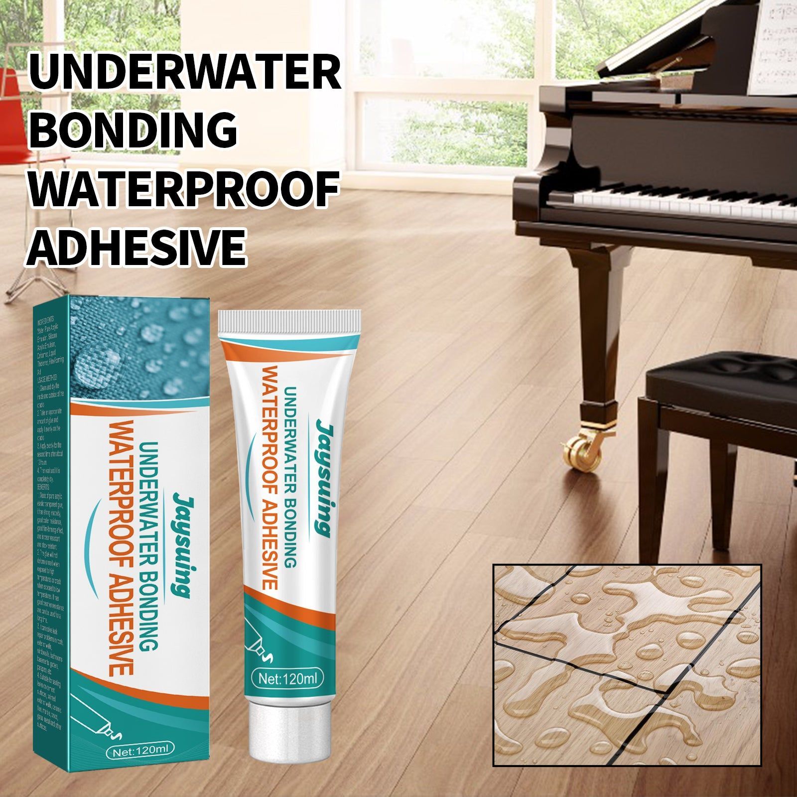 Ultimate Waterproof Leak Repair Glue, Fast Underwater Sealant for Aquarium, Pipes, and More ,120ml