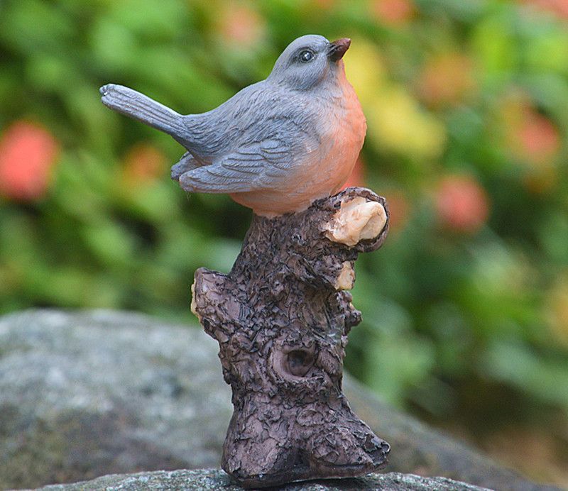 Resin Birds View Garden Statue Outdoor Ornaments Decoration For Yard Lawn Porch